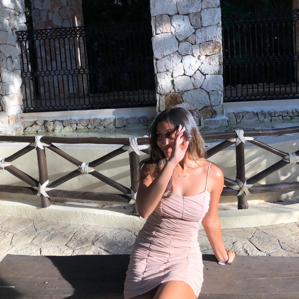 Bodycon Light Pink Mini Dress - Picture 2 of 3